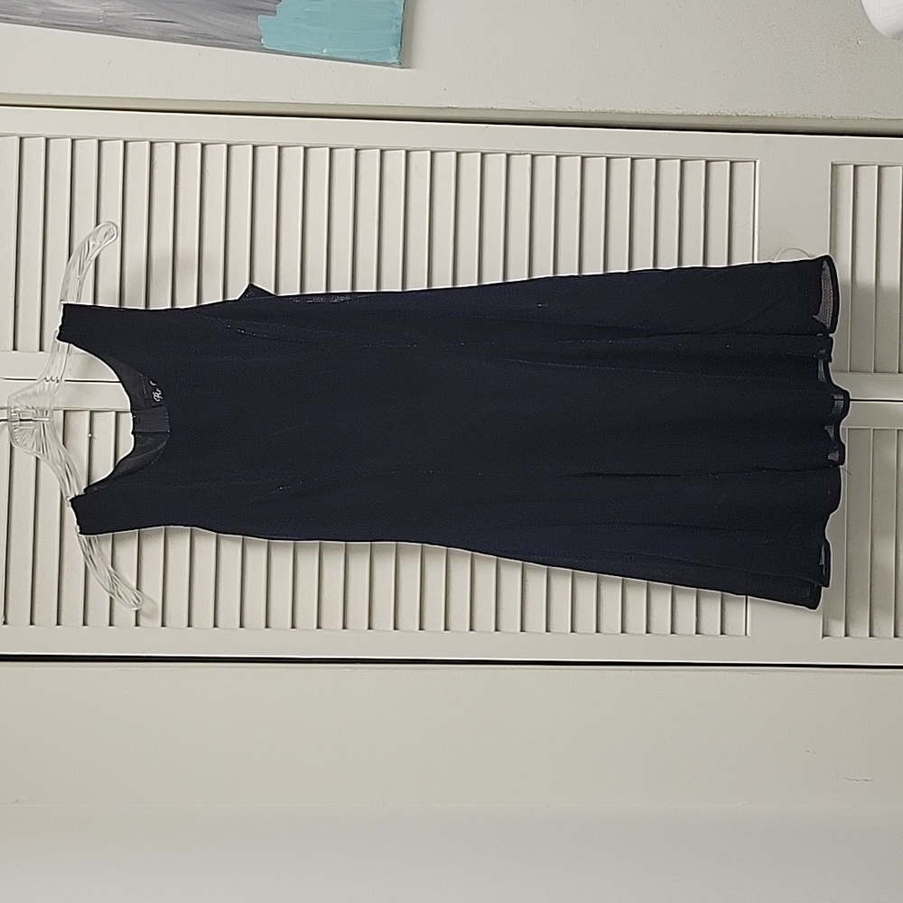Blue shimmer sleeveless dress